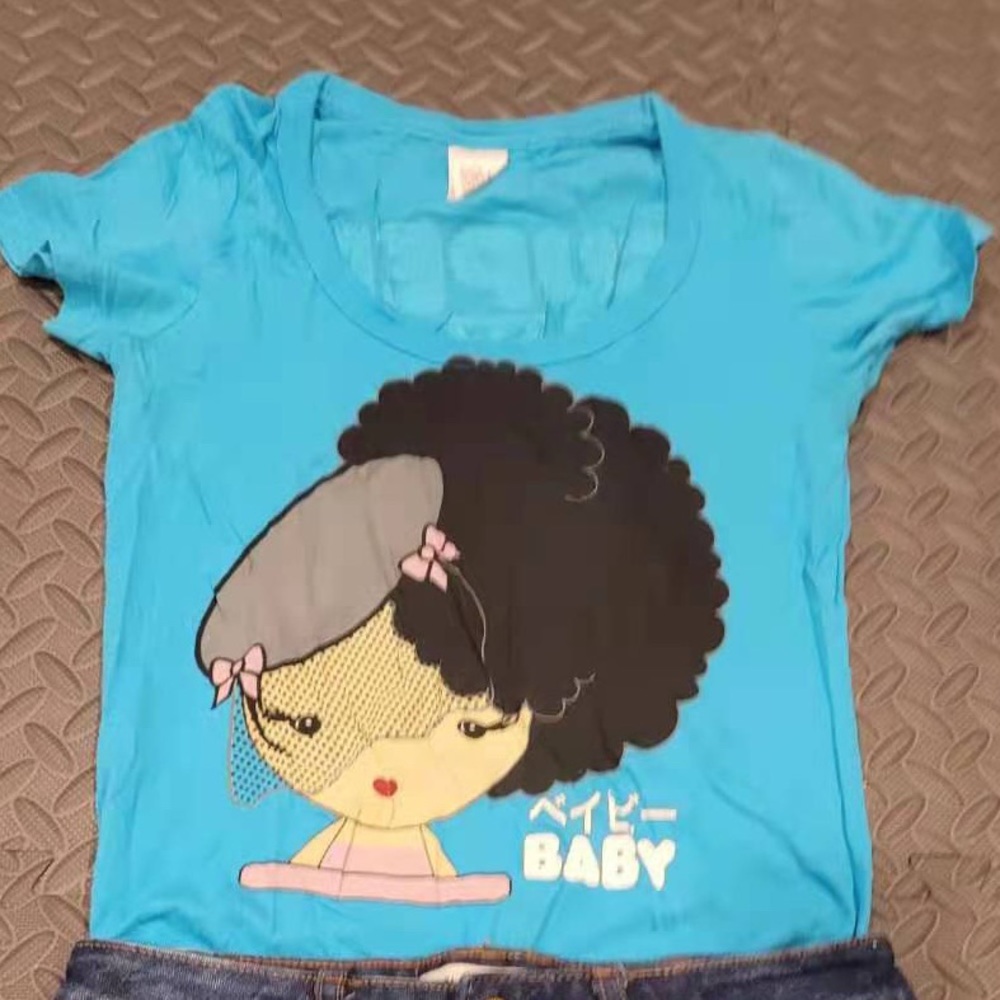 Kawaii harajuku blue shirt